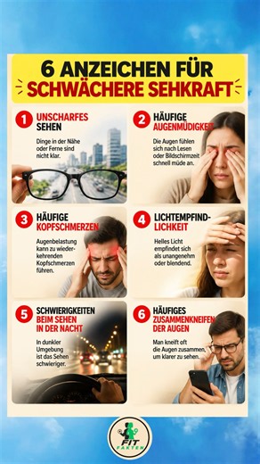 6 Anzeichen für schwächere Sehkraft 👁️ | FitFakten Gesundheitswissen
