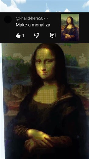 Mona Lisa Minecraft Pixel Art #shorts