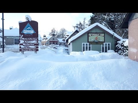 Record snowfall 70cms deep now covers Braemar in the Cairngorms Scotland and temp's fall to -15