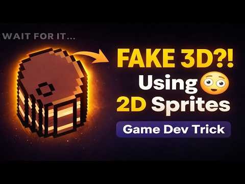 Fake 3D Using 2D Sprites?! 😳 Sprite Stacking Tutorial #gamedev #pixelart #SpriteStacking #sprite