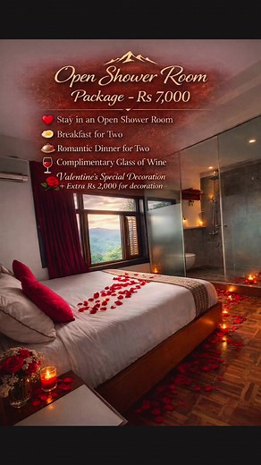 Romantic Getaway in an Open Shower Room