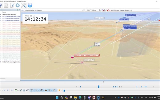 【Tacview】DCS: F-15E 2×AGM-154A   6×GBU-54 vs 4×CRAM