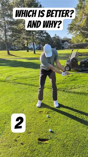 Which wedge swing is better? Why? #golf #shorts