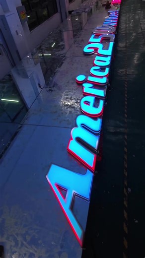 Your store needs this hologram sign for more foot traffic #logo #ledsign