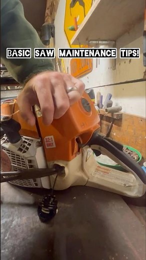 BASIC Chainsaw maintenance! #chainsaw #maintenance #stihl