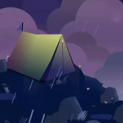 Google Weather Frog #19: Froggy in the rain at night