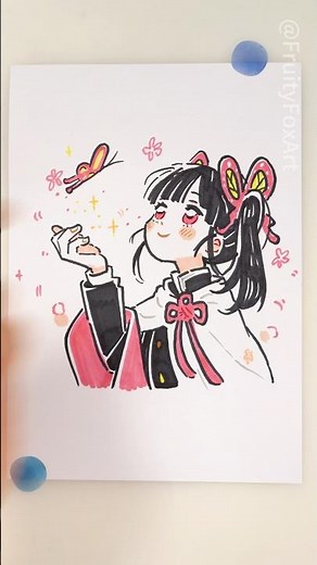 Drawing Anime girl Kanao Tsuyuri Demon Slayer #art