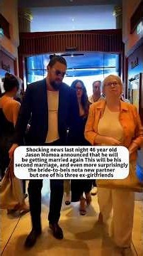 Shocking news last night 46 year old Jason Momoa announced that he will be getting married again