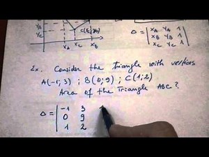 Applications of Determinants.﻿ Area of the Triangle