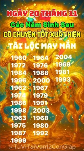 Các tuổi này tài lộc may mắn, đại phát đại cát ngày 20 tháng 11 năm 2025