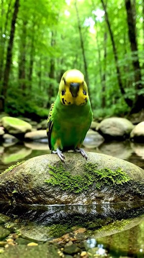 A Cute parakeet, The parakeet is screaming. #parakeets