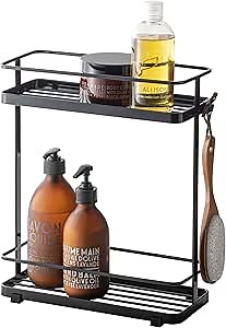 YAMAZAKI Home Tower Bath Rack - Bathroom Shower Storage Holder, Caddy Shelf Organizer - Small, 13" - Steel -