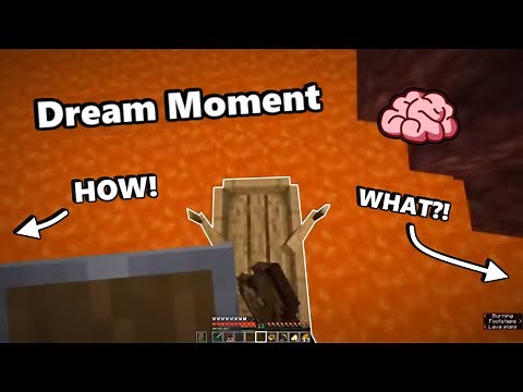 Dream going Over Lava Using Boats In the Nether (Minecraft ManHunt)