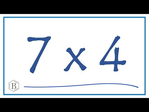 Product of 7 x 4 (Seven times Four)
