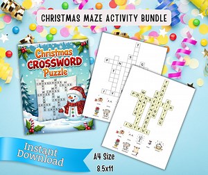 20-page Christmas Crossword Activity Game Printable With Answers Holiday Puzzle Worksheets for Kids & Adults Instant Digital Download PDF - Etsy Canada