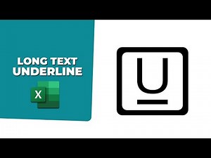 How to put long text underline in excel