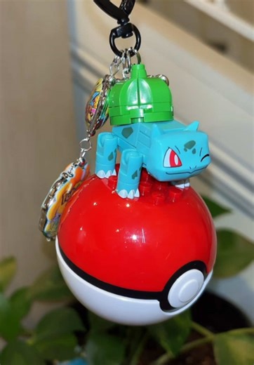 DIY Bulbasaur Lego Keychain 😊 #pokemon #bulbasaur #ash #diy