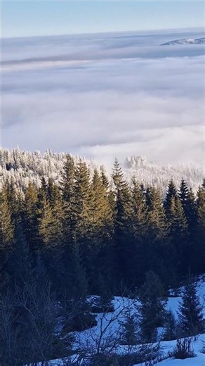 Silent Winter Mountains ❄️ | Snowy Landscape & Calm Sky