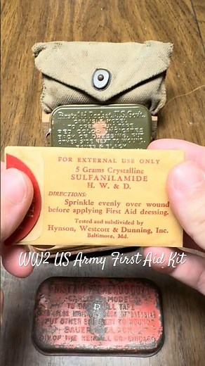 WW2 US First Aid Kit Basic Overview and Contents #history #ww2 #usarmy