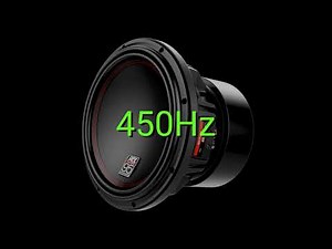 Tone frequency 450Hz. Test your hearing! speakers/headphones/subwoofer