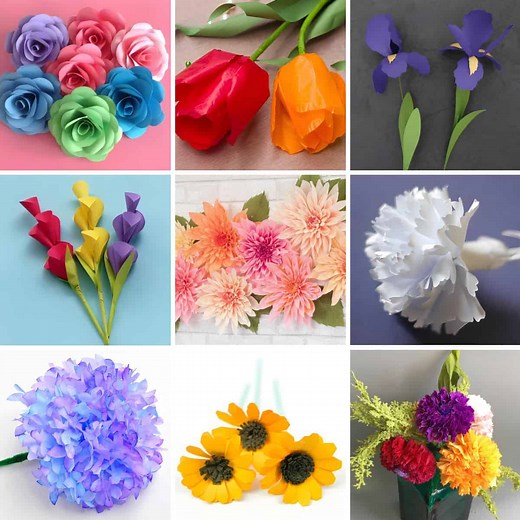 27 Easy Paper Flowers With Tutorials - The Crafty Blog Stalker