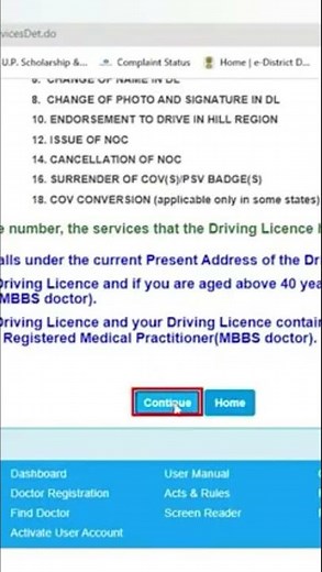 Apply Driving licence Renewal #license #yt #online