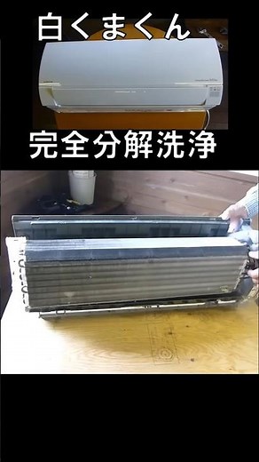 白くまくん完全分解洗浄#shorts#エアコンクリーニング