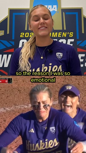 Go inside the mind of Ruby Meylan when she was brought to tears after clinching a spot in the #WCWS. The Washington Husky Softball pitcher breaks down the emotional moment 👏 | NCAA Softball