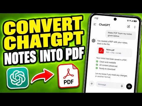 How to convert chatgpt notes into pdf | make pdf notes from chatgpt