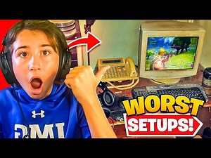I Reacted To My Viewers WORST Fortnite Gaming Setups! (TERRIBLE)