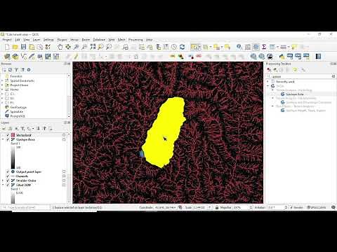 Catchment area Calculation using QGIS : Watershed Delineation
