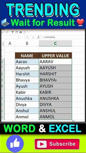 Uppercase use in excel #excel #exceltricks | data entry jobs work from home