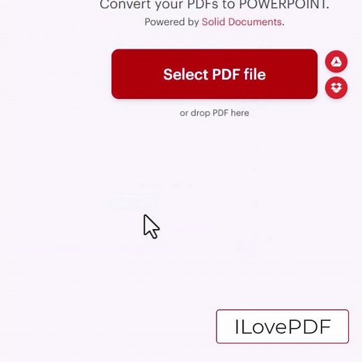 Converting PDF to PowerPoint using ILovePDF