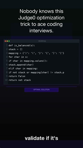 Nobody knows this Judge0 optimization trick to ace coding interviews.
