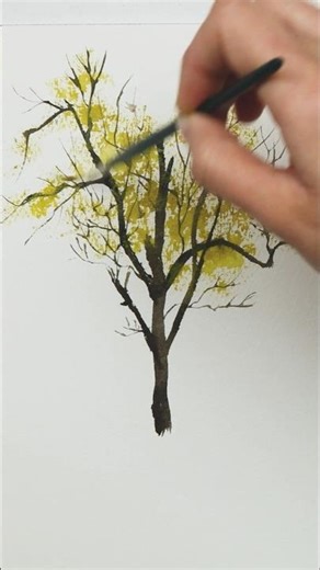 How to Paint a Watercolor Tree 🌳