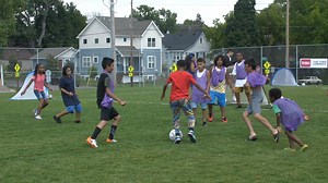 1.2K views · 52 reactions | It's about building a place where kids can be themselves. Last year, we teamed up with Toro for a Pitch Rebuild at St. Paul's Arlington Hills Community Center. Devin, Cam & members of our front office staff stopped by recently for a little soccer, fun, and community-building. | Minnesota United FC | Facebook
