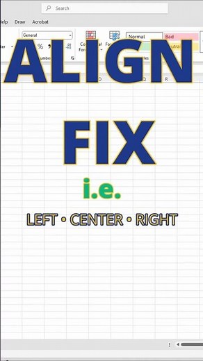 The Fastest Way to Horizonal Alignment in Excel Left, Center, Right