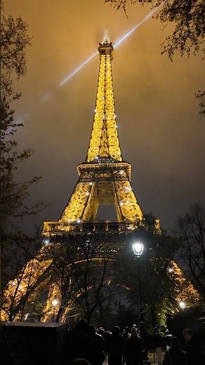 Eiffel Tower sparkling at night ✨ Paris moment