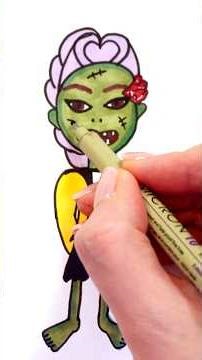 How to draw Rumi KPop Demon Hunters Zombie vs Stitch #shorts