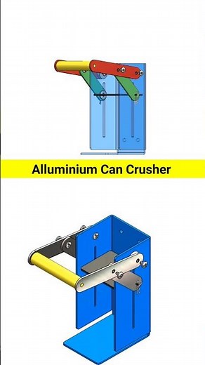 ✅Alluminium Can Crusher 📌 #engineering #solidworks #cadcam