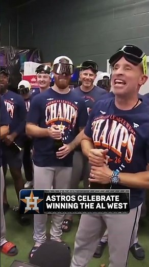 The Astros celebrate another division championship! 🍾 #MLB #astros #baseball