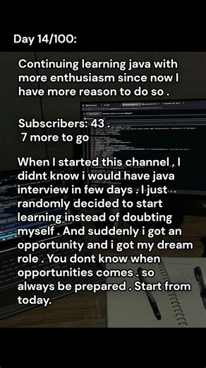 Day 14/100 ☕💻 | the opportunity came when I least expected it