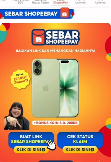 iPhone 17 Gratis di Aplikasi ShopeePay 2.2