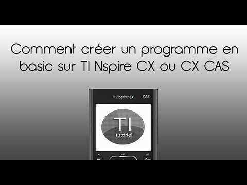 Comment créer un programme en basic sur TI Nspire CX ou CX CAS