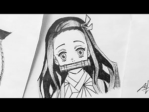 how to draw nezuko step by step for beginners | رسم نيزوكو تشان