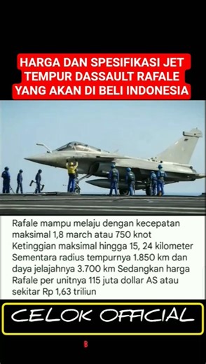 HARGA DAN SPESIFIKASI JET TEMPUR DASSAULT RAFALE YANG AKAN DI BELI INDONESIA #shortsvideo