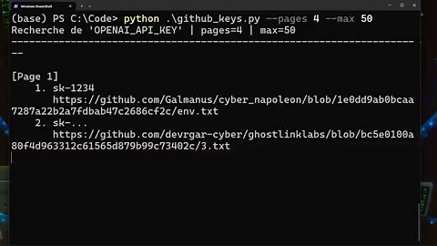 how to get free AI tokens for life?i made a python script that scrapes public GitHub repos to find occurrences of OPENAI_API_kEY= ... in 1 minute it founds 5 valid keys.thanks vibecoder!how to protect your api keys:> create a file called .env in your project folder> put your key inside like this: OPENAI_API_KEY=sk-xxxxx> create a file called .gitignore (if you don't have one)> add this line inside: .envthe key must ONLY live in .env. never in your code, never in a commit, never in a readme.or ho