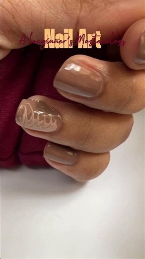 Beginner? Try This EASY Brown Nail Art! 🤎💅