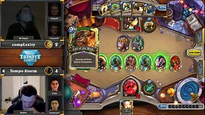 Tempo Storm is sitting on match point (5-2), as they look to close out this match against Complexity Gaming! Will coL mount a comeback? #TrinitySeries Twitch.TV/ESL_Hearthstone | ESL Hearthstone