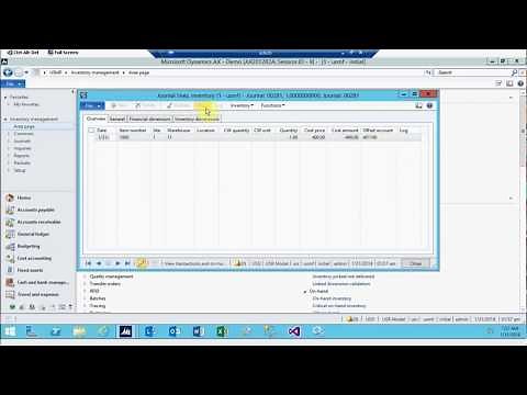 Inventory Journals in AX 2012 R3